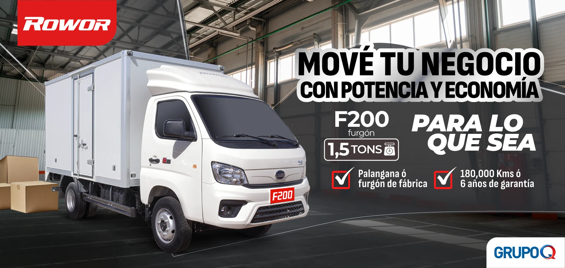 Modelo F200 Furgon - Camión Rowor de alta calidad