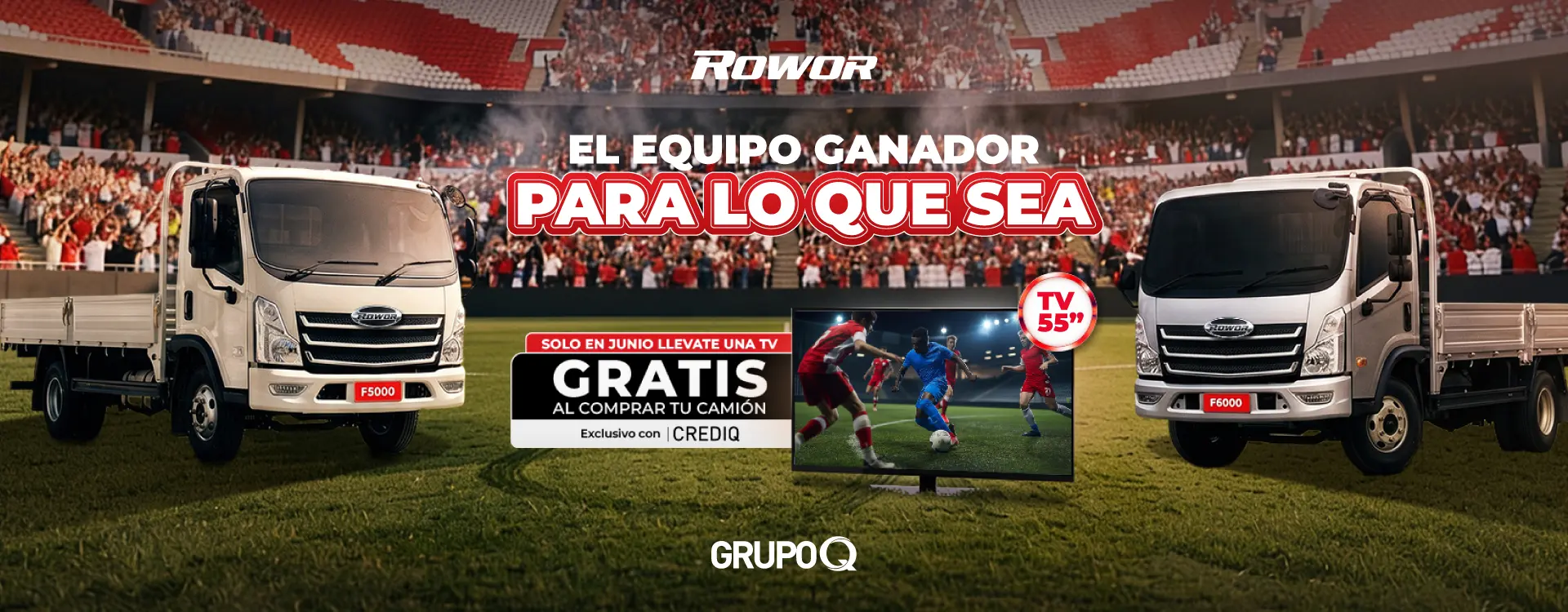 SOLO EN JUNIO LLEVATE UNA TV GRATIS AL COMPRAR TU CAMIÓN - ROWOR Guatemala
